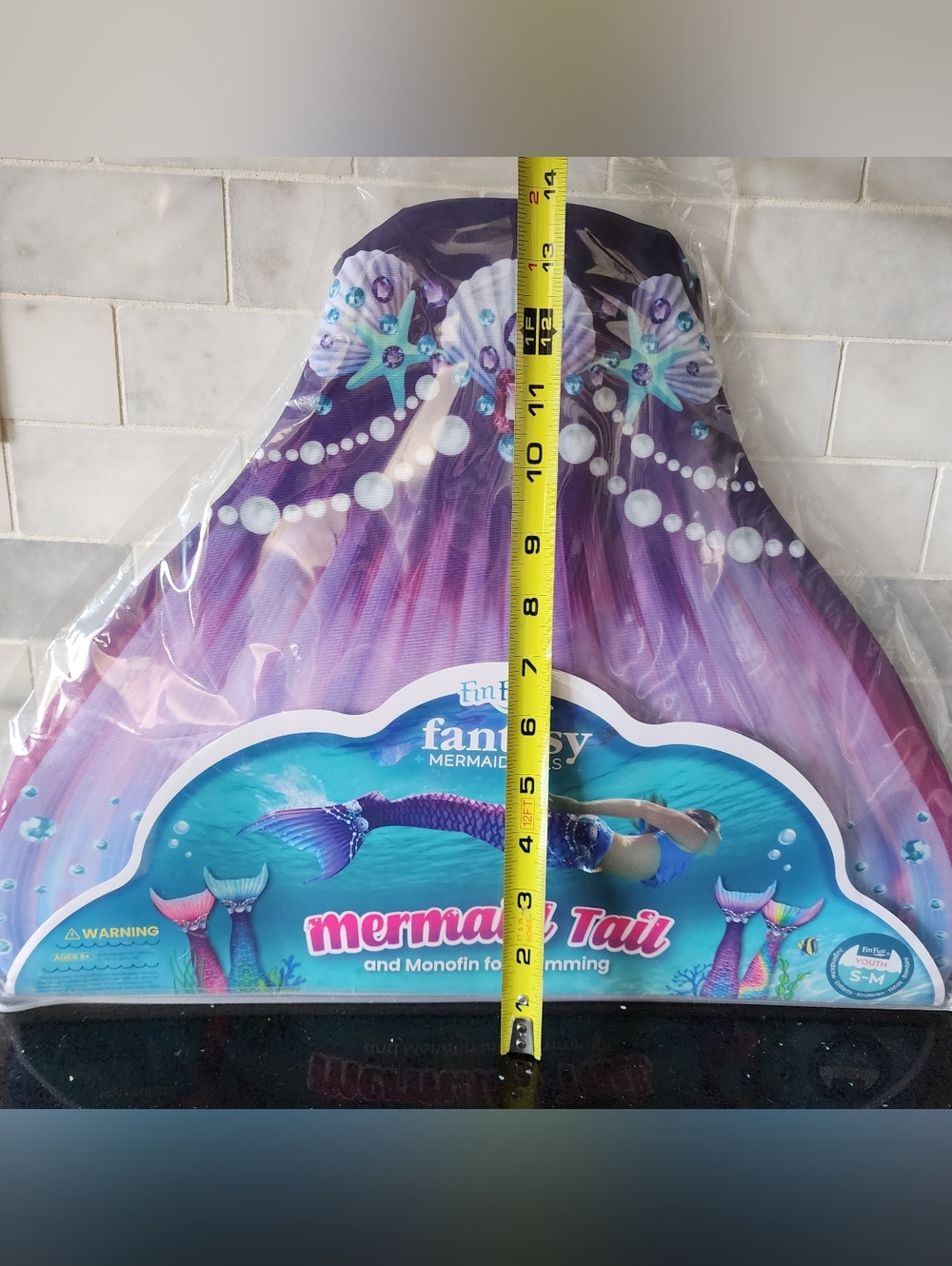 🧜‍♀️ Fantasy Mermaid Tail w/ Monofin- Youth S/M- Purple Pink - Picture 4 of 9
